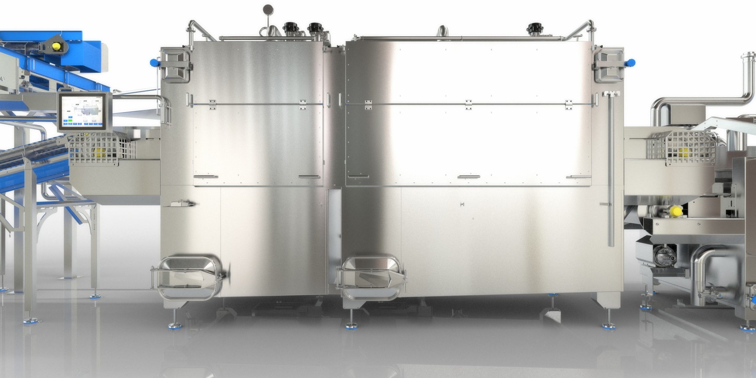 industrial cooker in steel casing